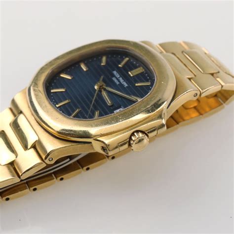 patek philippe 3802 g|Patek Philippe 18kt gold nautilus.